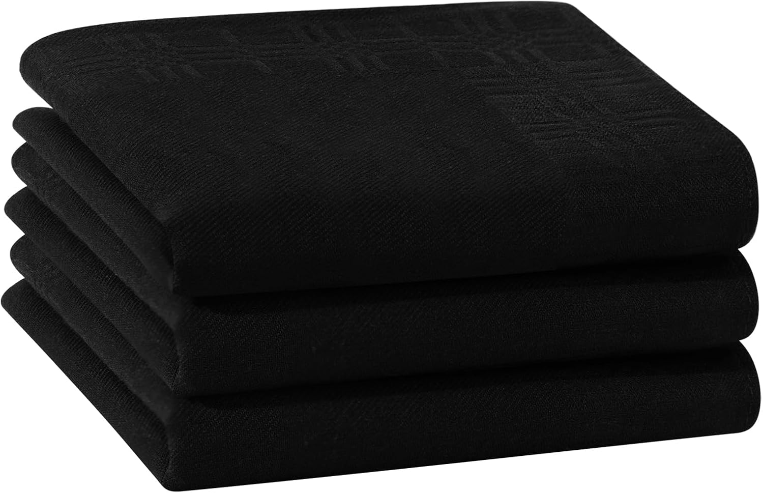 HOULIFE Mens Cotton Handkerchiefs, Black Handkerchief Men's Cotton Hankies