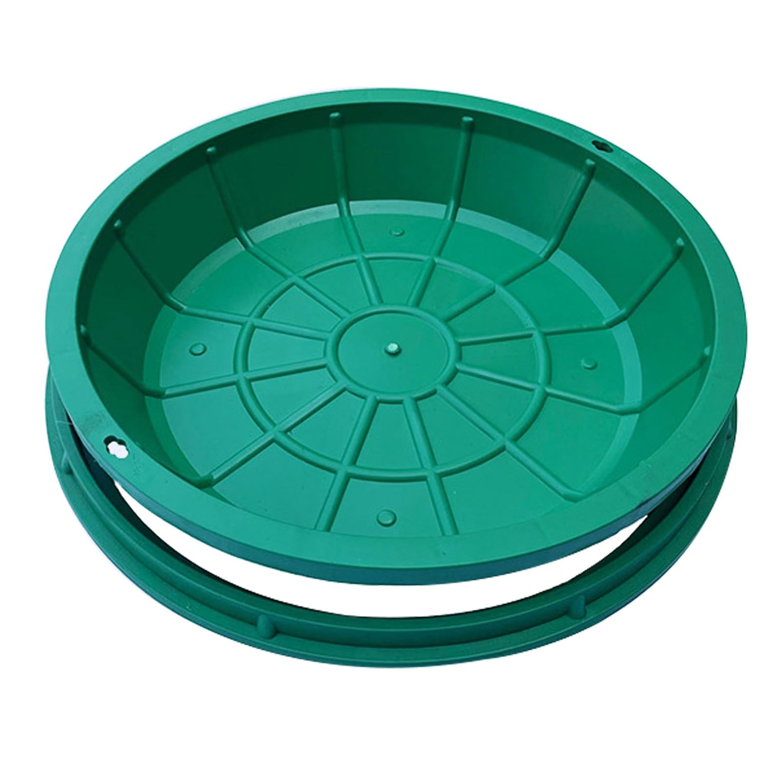 Arqueta Invisibles para Fosas Sépticas, Redondas Tapa para Alcantarilla con Marco, Cubierta para Césped Integrada, Material de Resina, para Zonas Verdes, Parques y Césped(60cm/23in)