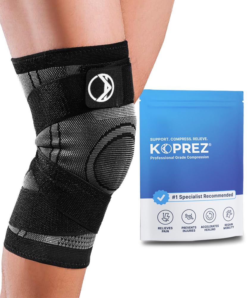Koprez Knee Compression Sleeve - Knee Braces for Knee Pain Women, Knee Sleeve, Knee Compression Sleeve Women, Knee Support Men, Rodilleras, Compression Knee Sleeves Men