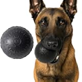 Monster K9 Indestructible Dog Ball – Lifetime Replacement - Durable Toy for Aggressive Chewers - Safe Non-Toxic Natural Rubber - Fetch Chew Toy - Heavy Duty - USA Made - 2.8” Solid (Tennis Ball Size)