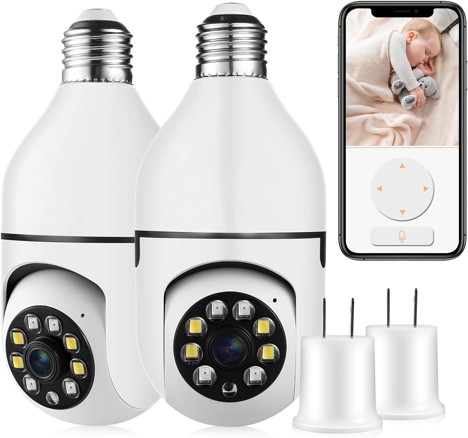 Security Camera Indoor Wireless WiFi Outdoor Home E27...