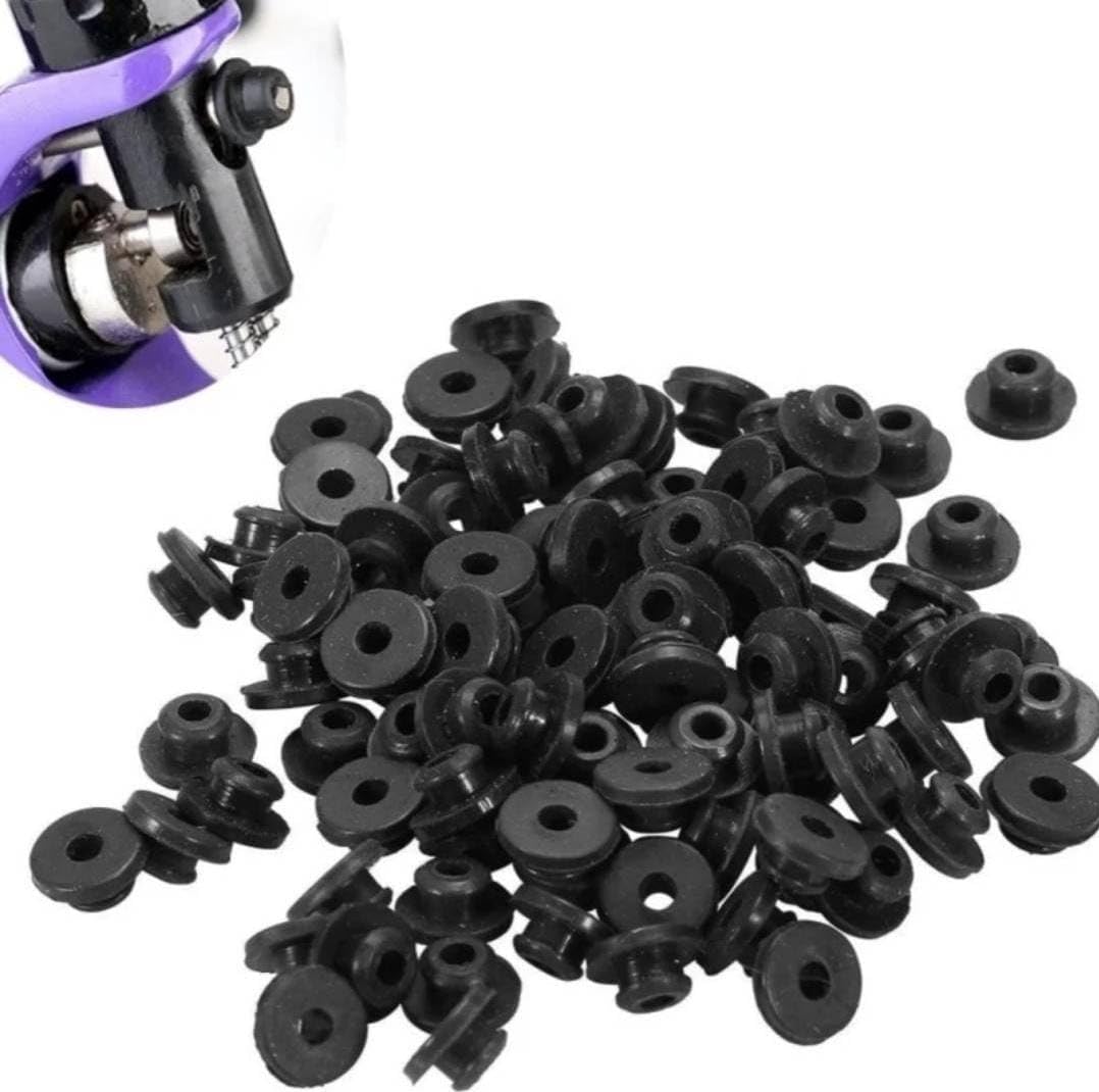 FOREVER TATTOO SUPLY 100Pcs Needle Rubber Nipple Grommet 100 pic (Pack of 100)