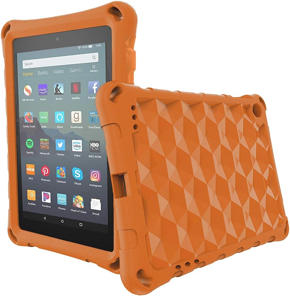 Fire 7 Tablet Case for Kids, OQDDQO 2019 New Kindle Fire 7 Case, Extra Thick Protective Layer Double-Layer Shockproof in Four Corners Compatible with 9/7/5th Generation 2019/2017/2015 Release (Blue) : Electronics