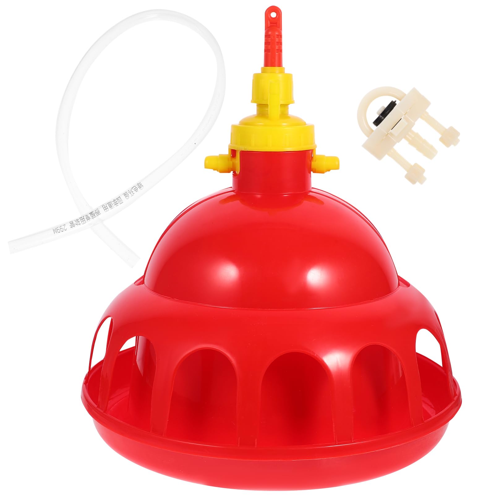 Abbeveratoio Automatico per Pollame in Pp Rosso, 1 Pezzo | Dosaggio Automatico Dell’acqua, Sicuro e Facile da Usare, per Fattoria e Negozio, Adatto a Pet e Colombi