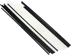 Geesatis Marcador de posição de escala de escala lateral de baixo de guitarra de 1,5 mm para Ukulele Brss de guitarra, 10 peças pretas e 10 peças brancas