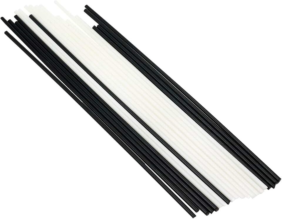 Geesatis Marcador de posição de escala de escala lateral de baixo de guitarra de 1,5 mm para Ukulele Brss de guitarra, 10 peças pretas e 10 peças brancas