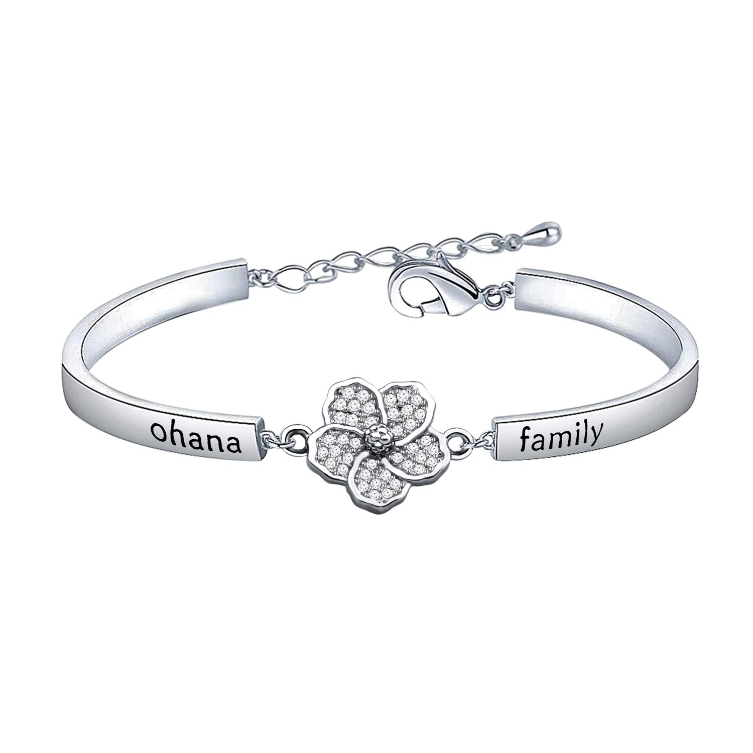 KUIYAI Pulsera familiar con colgante de flor de hibisco - You are my ohana