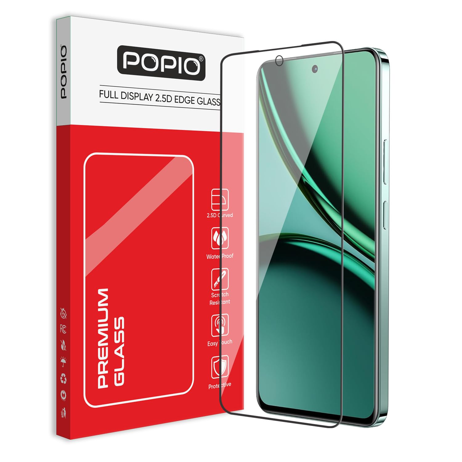 POPIO Tempered Glass Screen Protector Compatible for Realme Narzo 70 Pro (Black) with Edge to Edge Coverage and Easy Installation kit POPIO Tempered Glass Screen Protector Compatible for Realme Narzo 70 Pro (Black) with Edge to Edge Coverage and Easy Installation kit