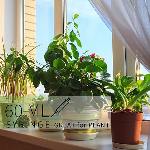 Miniatura 4 de Paquete de 4 jeringas grandes de 2.0 fl oz para líquido con tapa de punta, jeringas líquidas de plástico selladas individualmente estériles con