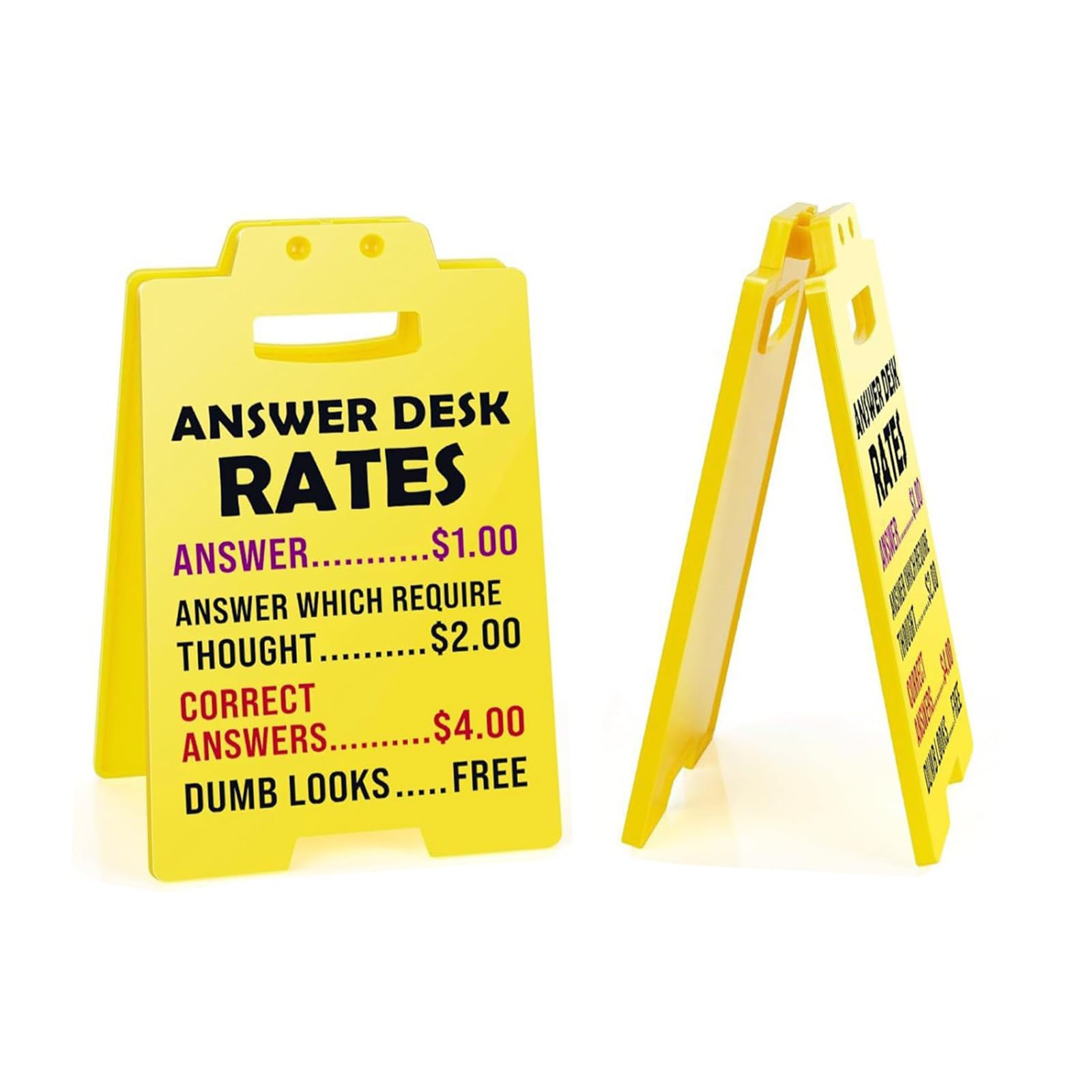Funny Team Office Gifts，Answer Rates Funny Desk Sign, Desk Accessories for Work，Gag Fun Gift for Coworker Teammate Employee Boss, Office Cubicle Decor