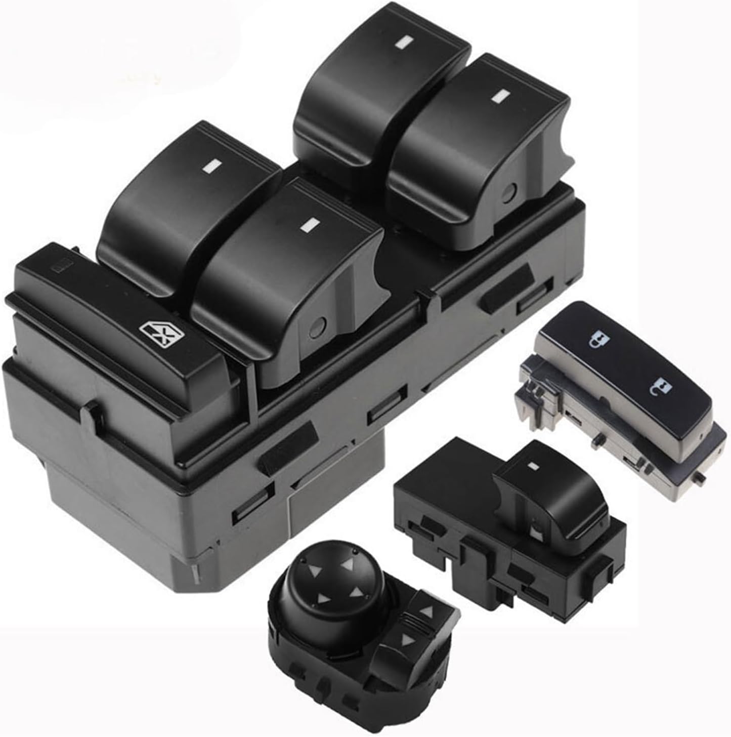 car Glass Switch Front Left Right Power Window Lifter Button Door Lock Mirror Control Switch for Chevy Silverado for GMC for Sierra 1500 2500HD 3500HD Power Window Switch