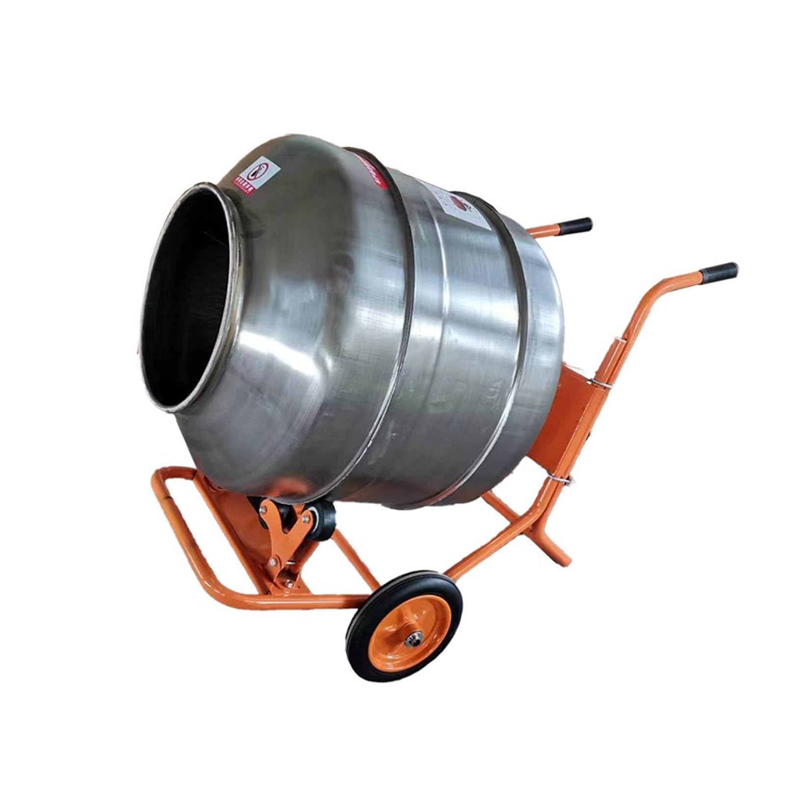 Miscelazione del cemento Betoniera portatile a due ruote in acciaio inossidabile con tamburo di miscelazione for mangimi agricoli for piccoli edifici Portatile(Piccolo)