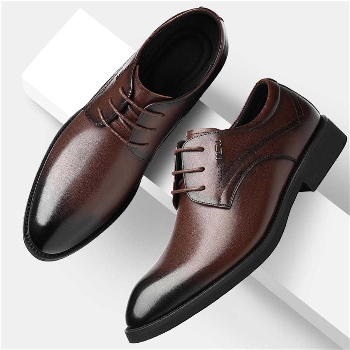 VIBLiSS Herren Unsichtbare Höhe Erhöhung Kleid Schuhe Casual Aufzug Oxford Für Casual Hochzeit Business Formal