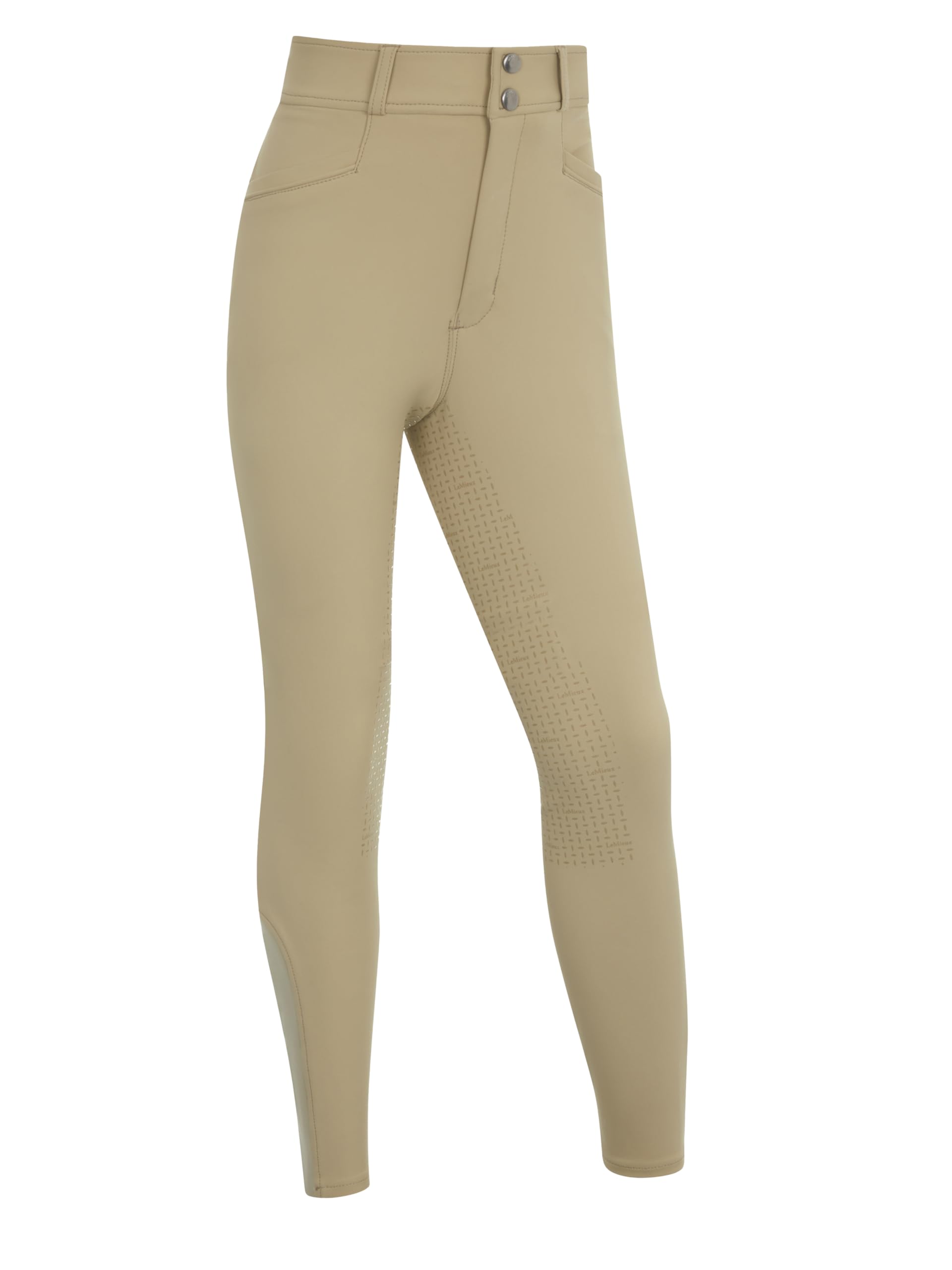 LeMieux Young Rider Freya Pro Breeches - Full Seat Silicone Grip - Children's Horse Riding Tights - Beige - 13-14 Years