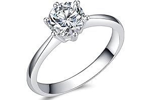 Classical Solitaire Stainless Steel Engagement Ring