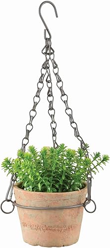 Esschert Design AT27 Maceta colgante de terracota envejecida