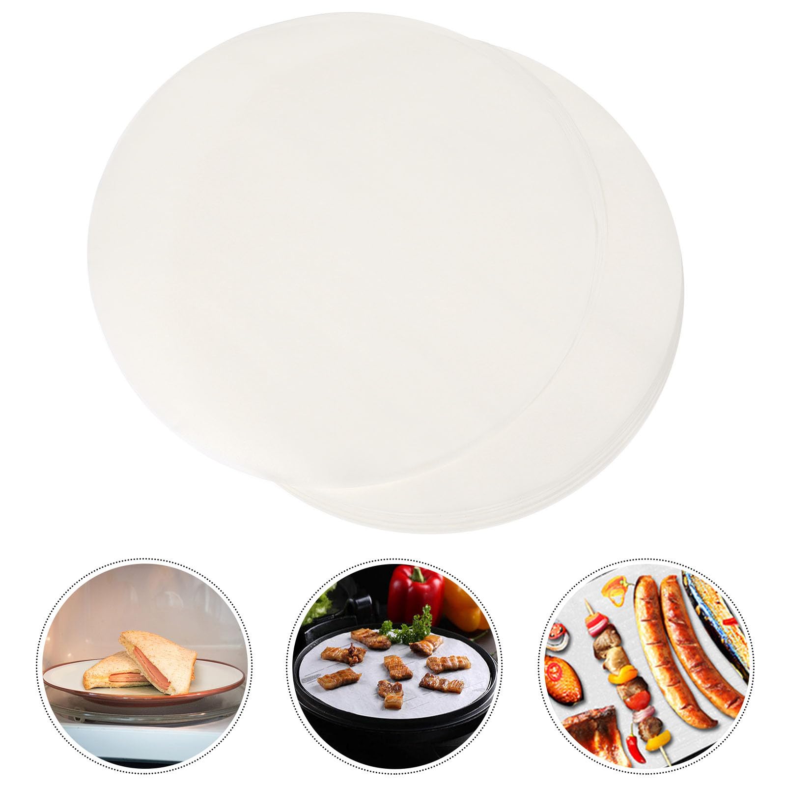 YARNOW 500 Láminas de Papel para Hornear Pergamino Desechable Antiadherente para Cocina y Horno, Papel Absorbente de Aceite Blanco, Ligero y Cómodo para Repostería