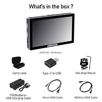 【美品】ANDYCINE X5 5.5インチ 4K60P HDRモニター Amazon.com : ANDYCINE X5 5.5 Inch Touch Screen 1200nits