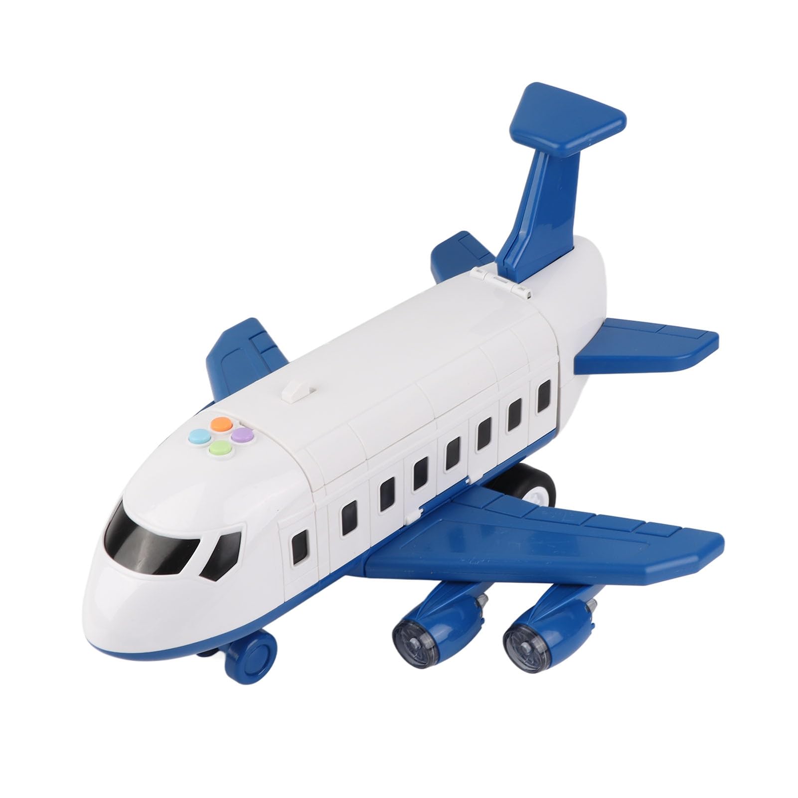 Set da Gioco per Auto Giocattolo per Aeroplano, Giocattoli Educativi per Aeroplani da Trasporto Alimentati a Batteria Che Si Trasformano per Bambini