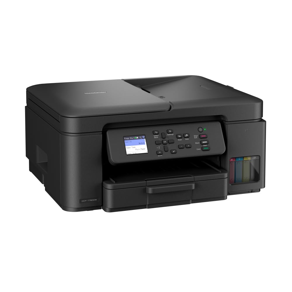 Brother DCP-T780DW Stampante a getto d'inchiostro A4 wireless | Tankbenefit | 3 in 1 (stampa/copia/scansione)|Wi-Fi/USB 2.0 | ADF | A4 | Stampa fronte/retro | Foto | Inchiostri ad alto contenuto