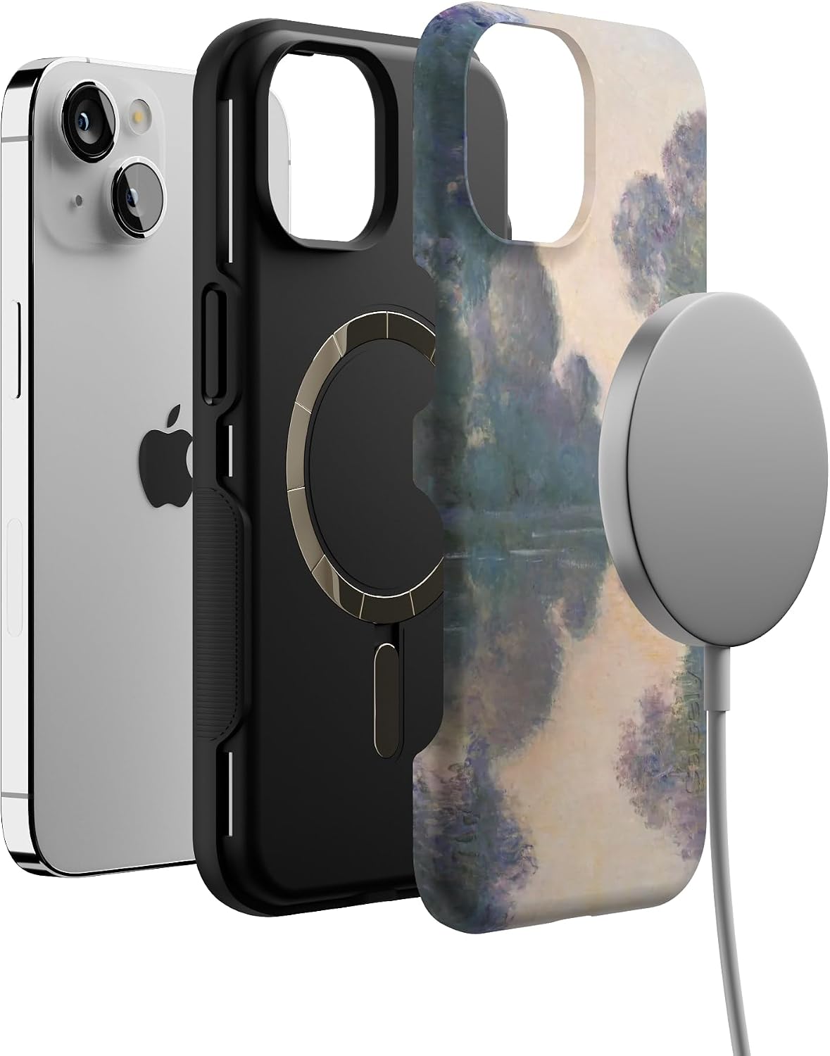 Casely iPhone 14 Case | Monet's Morning | The Met Museum | Bold Protective Design | Compatible with MagSafe