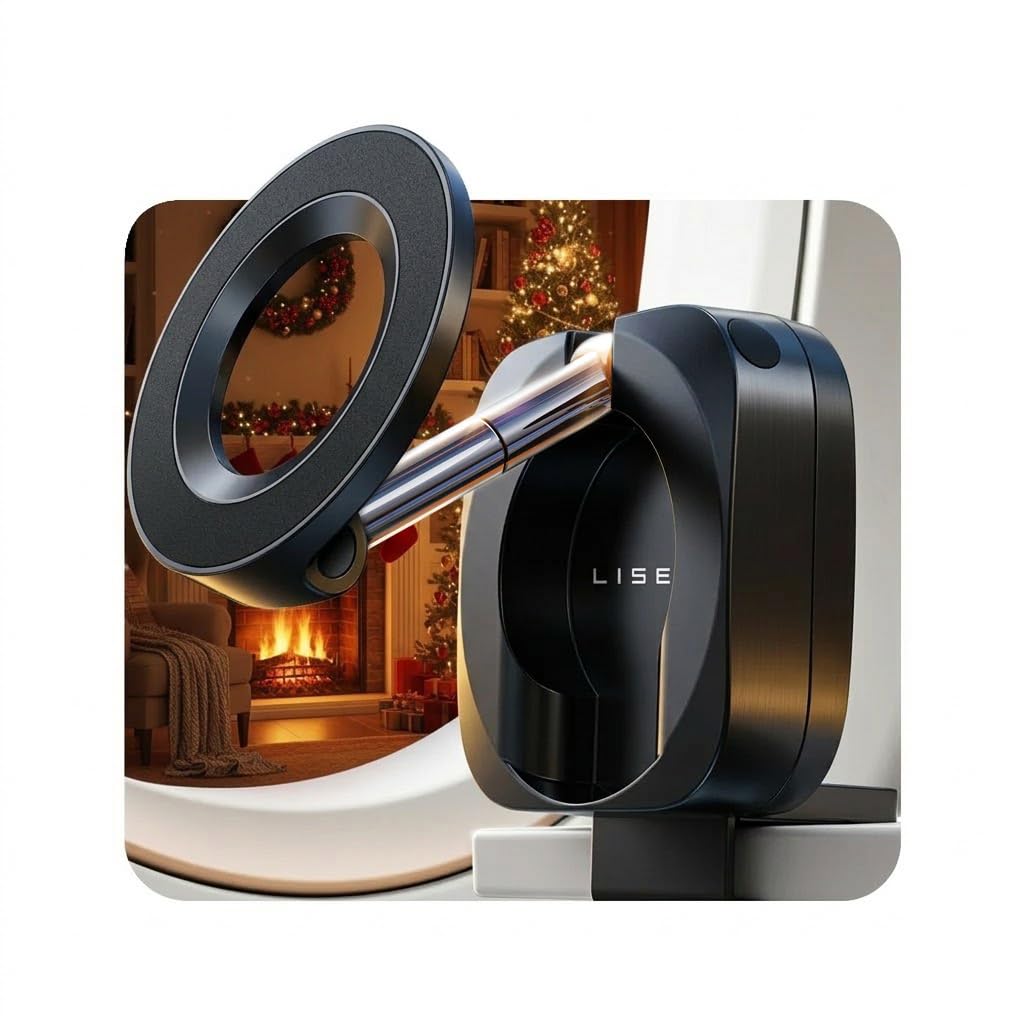 Magnetic Car Phone Holder 360° Rotatable Adjustable Clamp Mount Mag Safe iPhone Android Smartphones Video Recording Streaming Desk, Car Table Multipurpose Cell Mount Flexible Arm-picture-33
