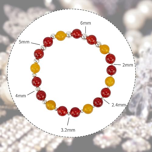 Miniatura 6 de 3000 cuentas de metal redondas lisas chapadas en plata, cuentas espaciadoras, cuentas de engarzado, cuentas de tope, tamaño surtido de 0.079 a 0.236