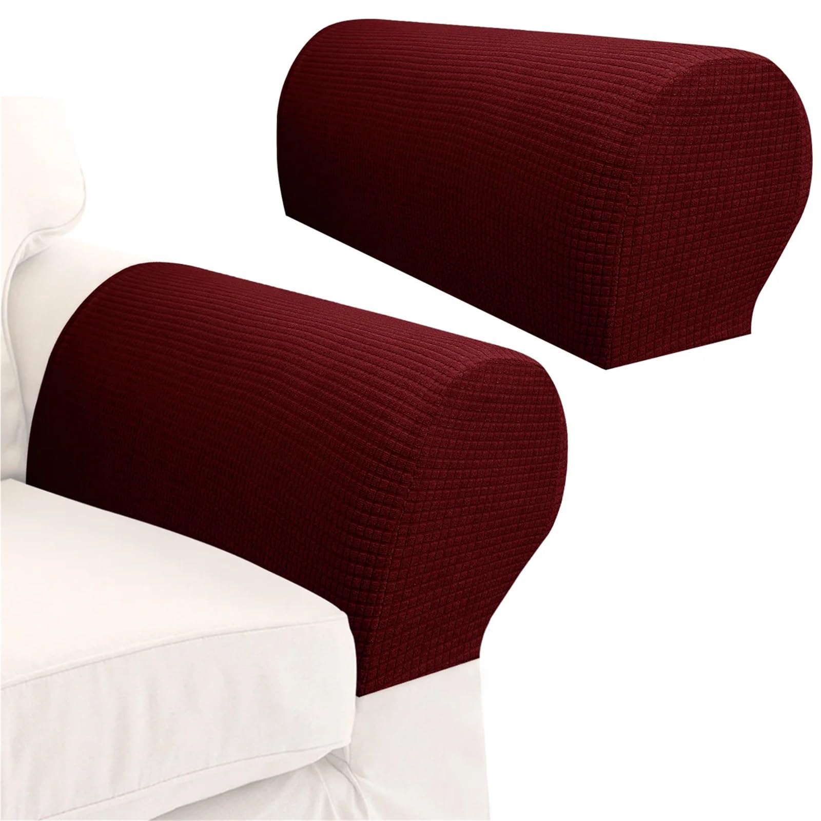 Yangshe Stretch Armrest Covers 3-Pack for Chair Sofa Arm Protectors Removable Elastic