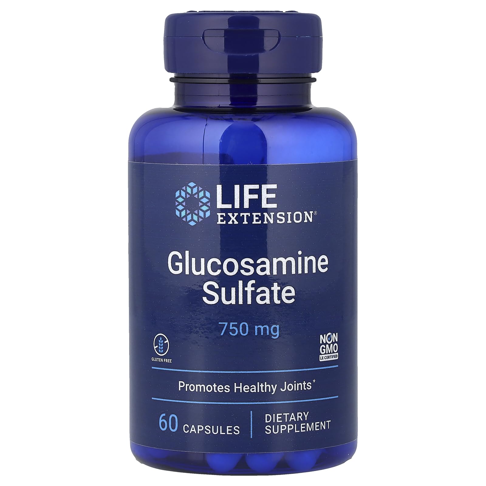 Glucosamine Sulfate - Glucosamine Supplement Pills for Knee Comfort & Joint Health Support - Non-GMO, Gluten-Free - 60 Capsules