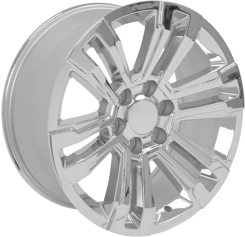 OE Wheels CV44 20 Inch Rims and Tires Fit Yukon Denali Style 6x139.7 20x9 Chrome - Hollander 5822 - iMove GEN 2 SUV 275/55-20 (Set of 4)