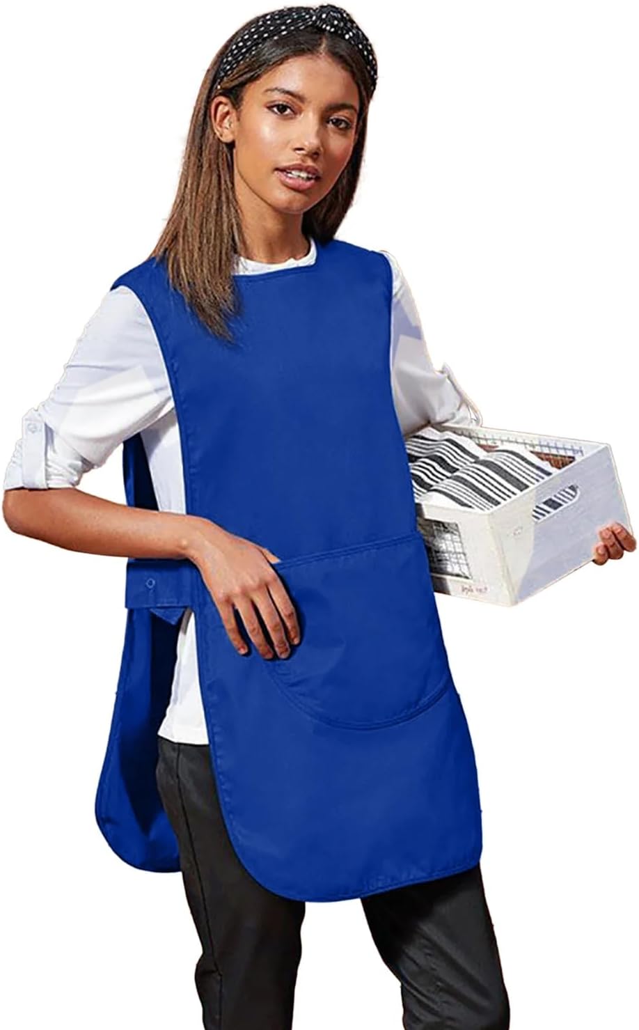 Premier Ladies/Womens Long Length Pocket Cobbler Apron/Workwear (S) (Black)