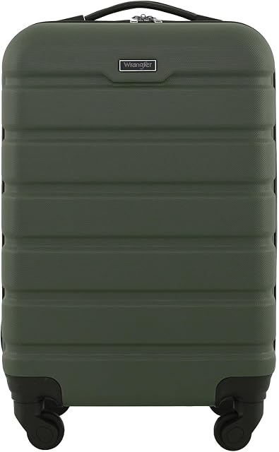 Wrangler Hardside Carry-on Sac à dos, Olive, Carry-On 20-Inch, Bagages à main rigides