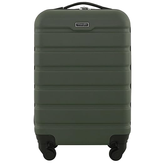 Wrangler 22" Hardside Spinner Carry-On Luggage, Olive