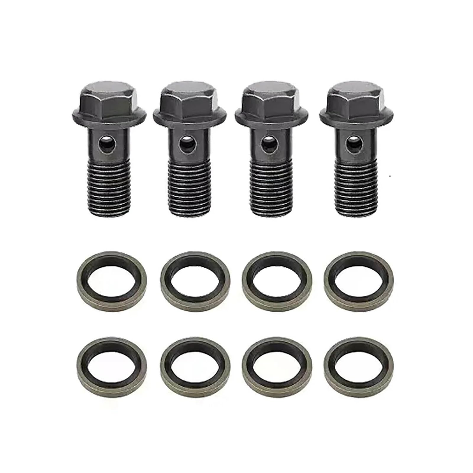 Tornillo de Manguera de Aceite M10x1.25 Perno Banjo Motocicleta Sujetadores Tubos 4PCS