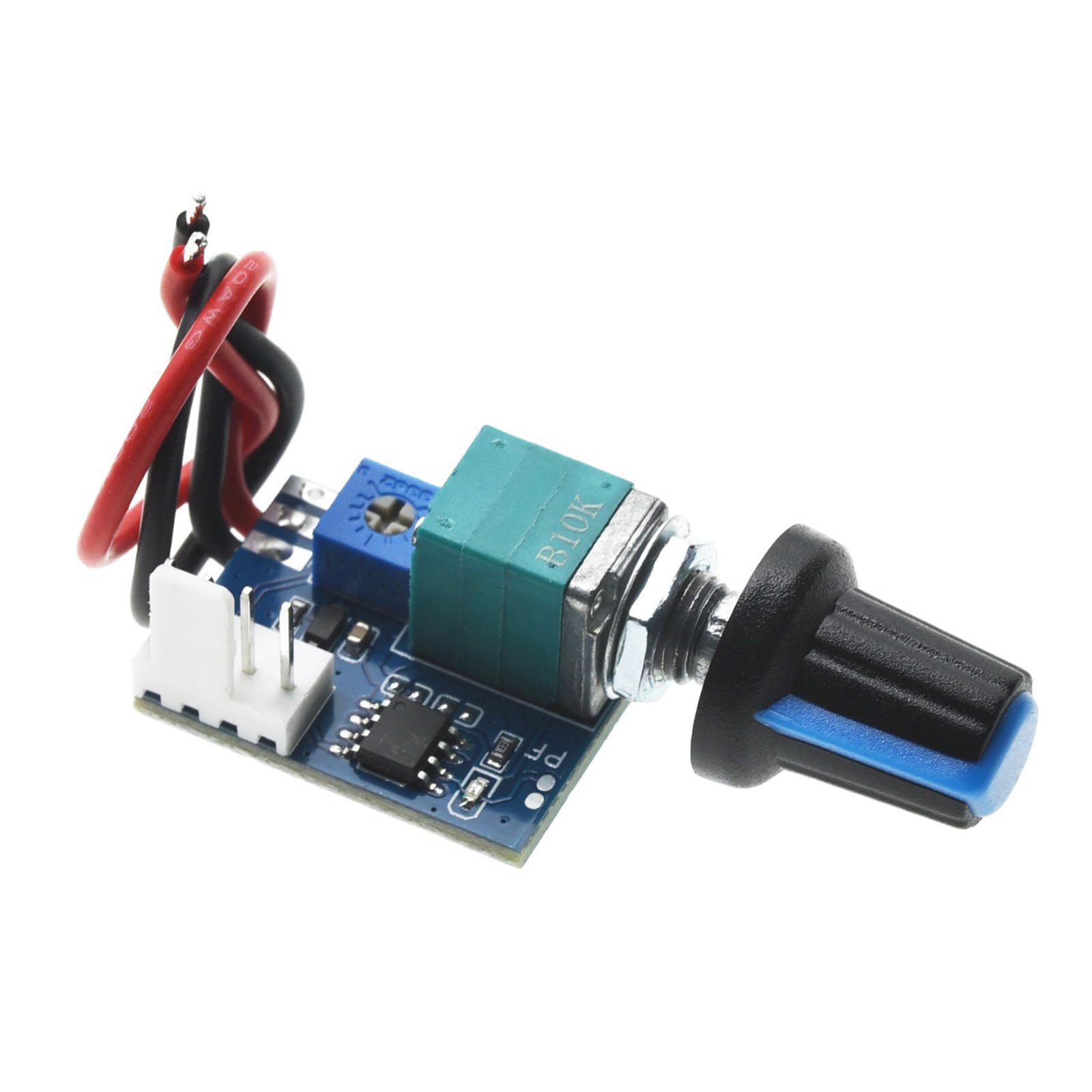 Single Output 12V 4Pin Fan Speed Regulator Low Power Fan Speed Controller for Cooling Featuring Rotary Knob Controller