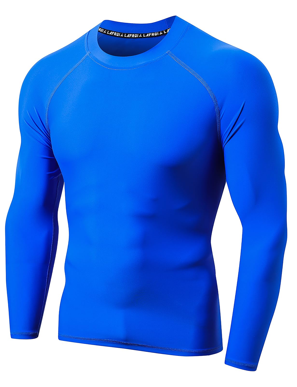 LAFROI Camiseta de Manga Larga para Hombre, protección Solar UPF 50+, de compresión, BJJ, para natación, protección contra erupciones