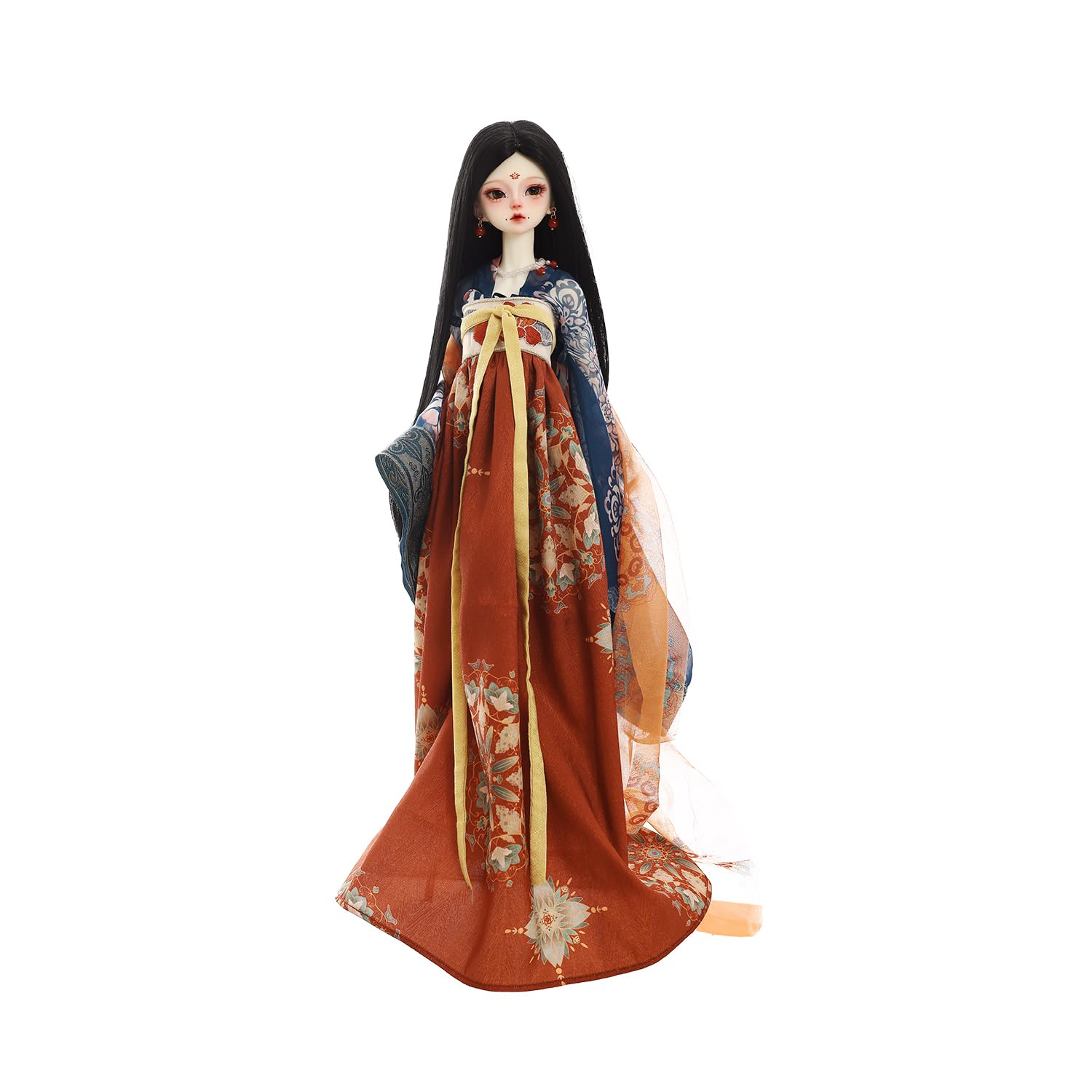 Oueneifs BJD Puppe 1/4 Joan F, chinesischer Tang-Dynastie-Stil, komplettes Set, Harz-Spielzeug für Kinder ab 15 Jahren (ohne Frisur)