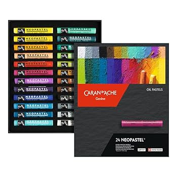 未使用　CARAN D'ACHE NEOPASTEL 24色セット Caran D'ache Neopastel Oil Pastels Set Of 24 (7400.324