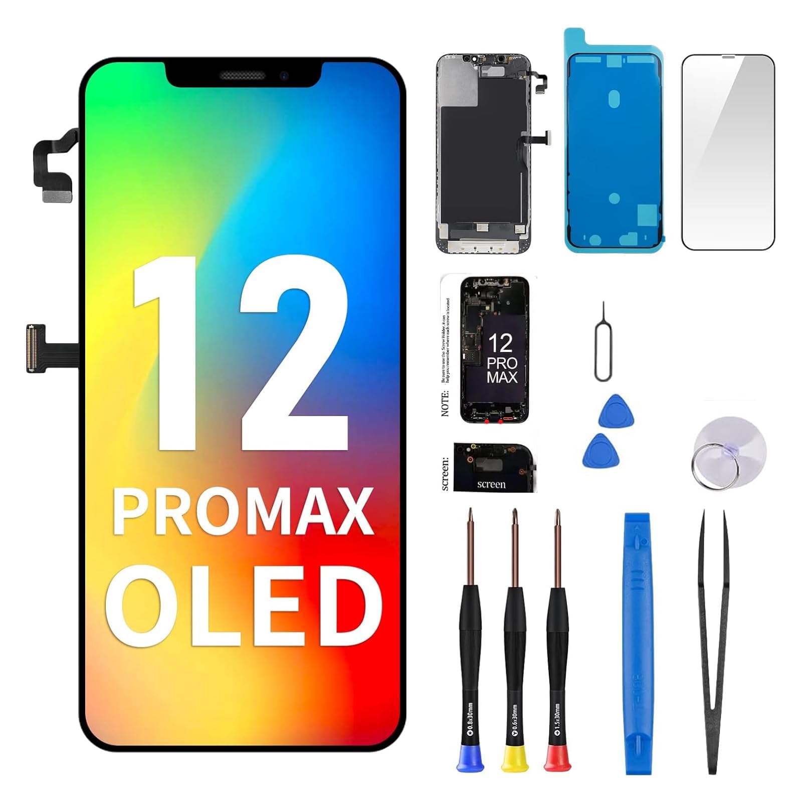 Amazon.com: Risidamoy OLED for iPhone 12 Pro Max Screen