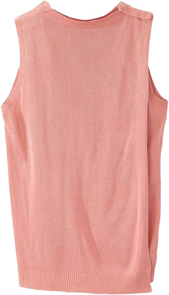 Women’s Open-Back Adaptive No-Peek Embroidered Sweater Vest