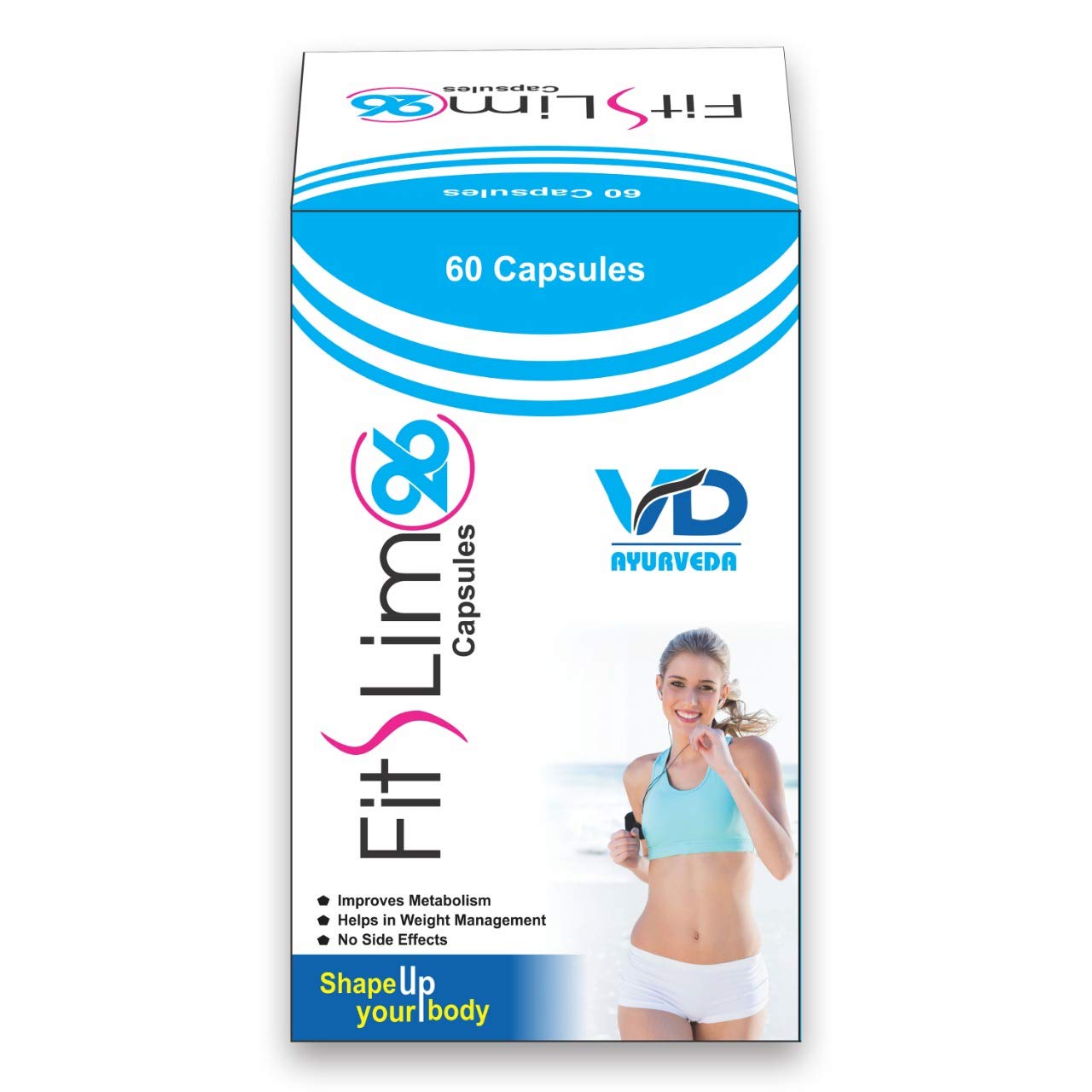 VD Ayurveda Fit Slim Capsule For Improve Metabolism | Weight Management For Men & Women 100% Herbal | 100% Veg - 60 Capsules