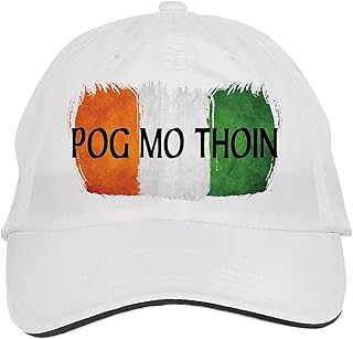 Makoroni - POG MO Thoin Irish Ireland Hat Adjustable Cap, DesP27 White
