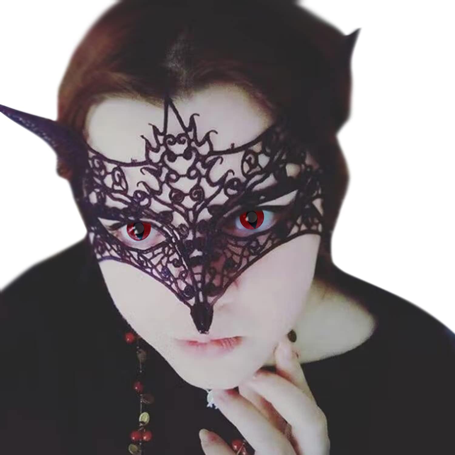 Halloween Makeup Accessories - Blood Red Cats Gaze - Women Cosplay Colored Acc