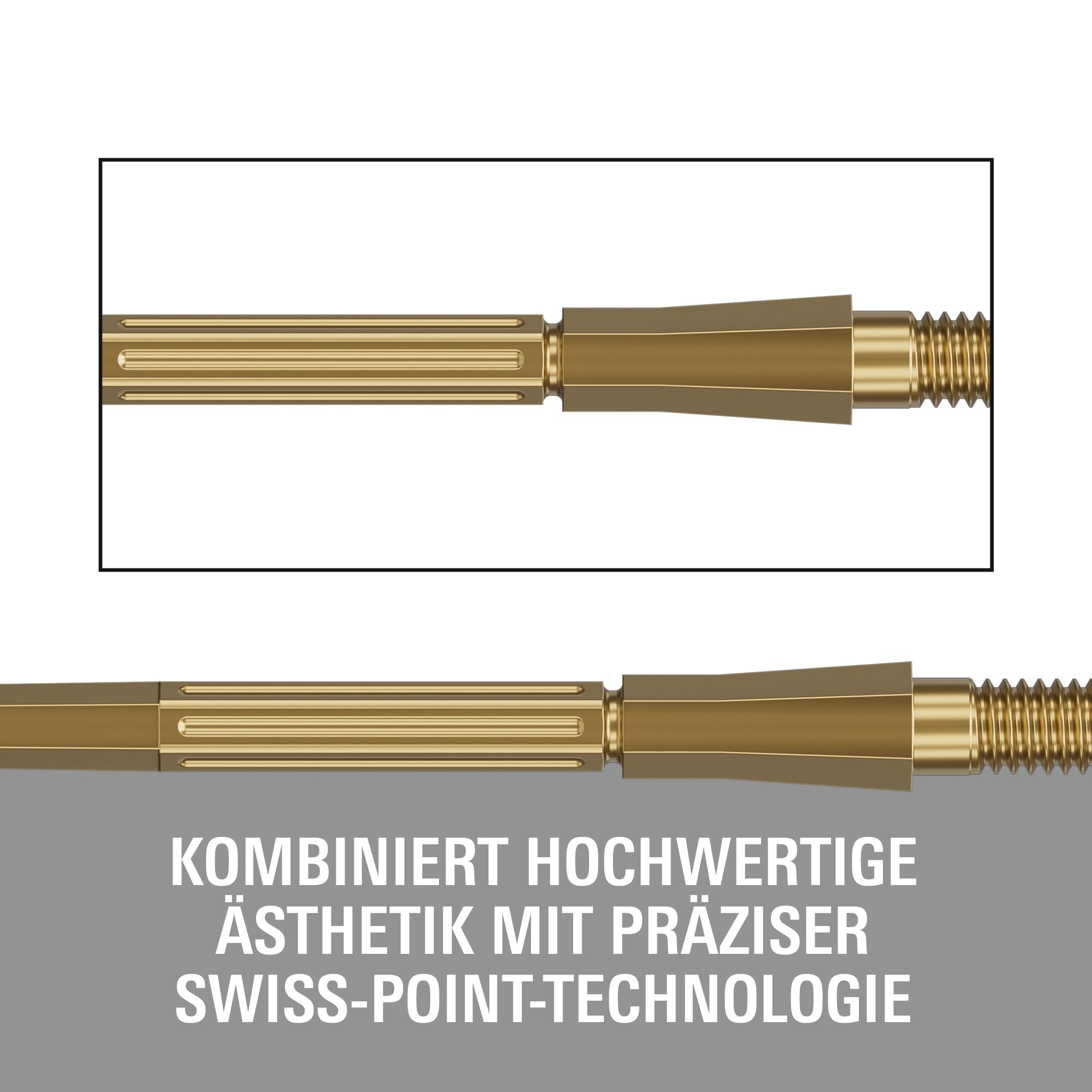 Target Darts Elysian Archetype 43 Swiss Point | 3er-Pack Set mit Spitzen | 30 mm/35 mm/42 mm – Gold/Silber/Schwarz | Dartspitzen austauschen, Swiss Storm-Spitzen, professionelles Dartzubehör