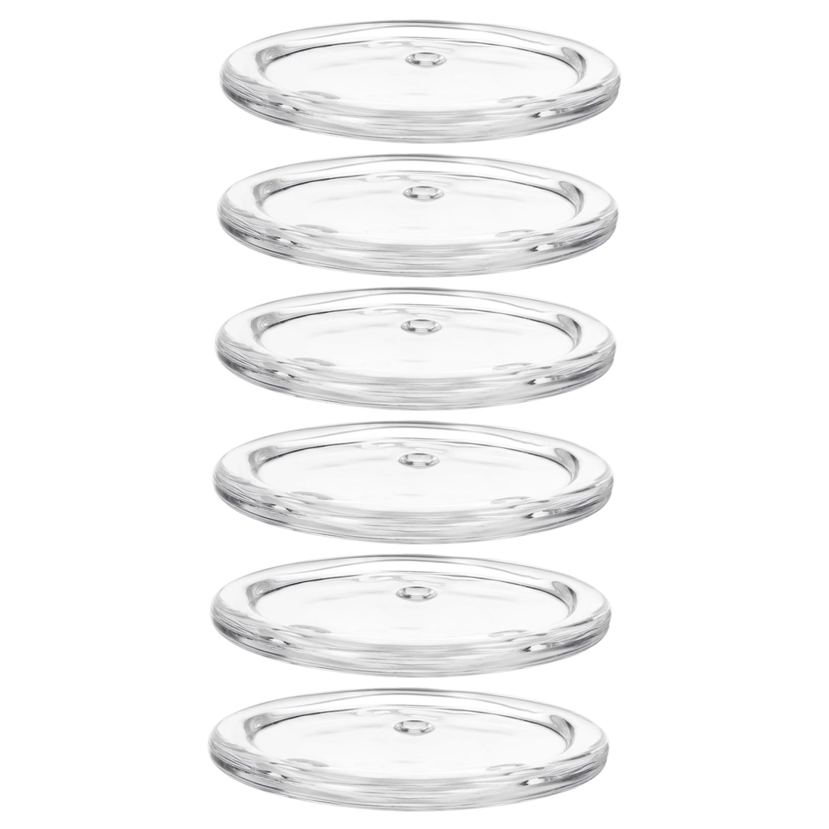 VICASKY 6 Piezas Portavelas de Cristal Redondo para Velas Cilíndricas Té