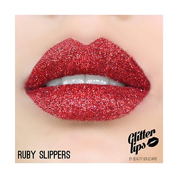 BEAUTYBLVD Glitter Lips | Glitter Lip Kit | Waterproof & Smudge Proof | Long Lasting | Cruelty Free (Ruby Slippers)