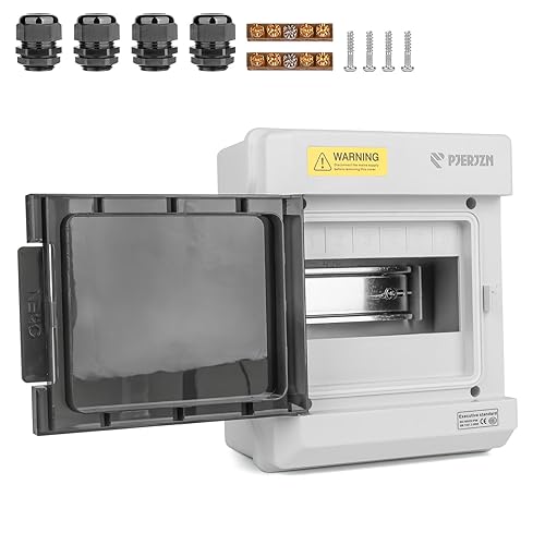 Caja de protección de distribución Caja de ruptura al aire libre de 6 vías con barras colectoras y riel DIN para disyuntor en miniatura Caja de