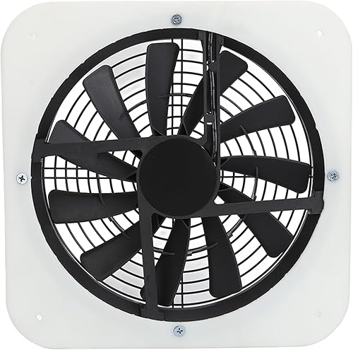 Miniatura 9 de Solar Panel Fan Kit Solar Panel Fan Kit Solar Exhaust Fan 100W Solar Powered Panel with 10inch Round Fan for Greenhouse Shed Chicken Coop (White)