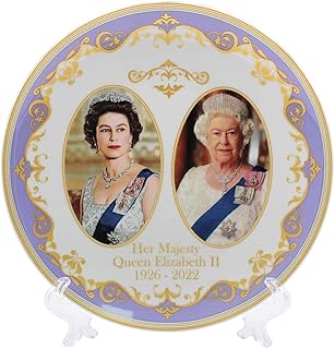 The Leonardo Collection Her Majesty Queen Elizabeth II Commemorative Plate with Stand Souvenir Memorabilia