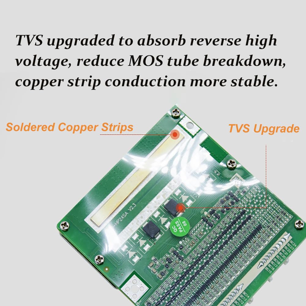 BMS - Placa de protección, múltiples funciones de protección, módulo BMS con control de temperatura y equilibrio 16S 50A 3.2V para batería NCM